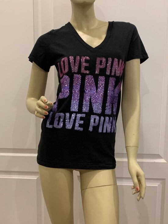 PINK Victoria's Secret Tops - Victoria's Secret Pink Sequin Tee